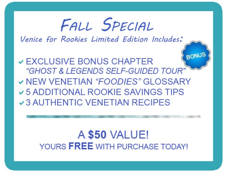 Fall Discount for Venice Travel Guide Book